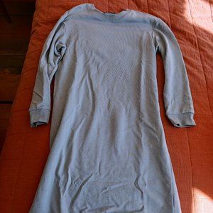 Lt Blue Zara Sweatshirt Dress, Small